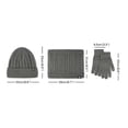 thumbnail image 2 of siminsem Winter Hat Scarf Gloves Set 3 Piece for Women - Warm Thickened Plush Fleece Lined Beanie Hat with Pom Pom, Touchscreen Gloves & Long Scarf, Outdoor Cold Weather Gift, Red,One Size, 2 of 2
