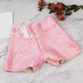 thumbnail image 5 of vigerkar Sequin Shorts for Women High Waist Party Night Out Concert Outfit Sparkly Mini Shorts (Pink, M), 5 of 6