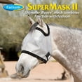 thumbnail image 3 of Farnam Supermask II Horse Fly Mask Shimmer Weave - UV Protection Mesh - Horse Size, Silver, 3 of 7