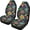 Colorful Trippy Flowers, variant on chaqlin Blue-purple Hummingbird Flowers Pattern Auto Seat Covers Front Seats 2 Piece Soft Stretchy Fabric Seat Bench Covers Universal Car Interior Protection Set
