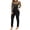 Black, variant on Wyzesi Women's Jumpsuits Rompers Women's Fashion Lapelneck Shiny Bronzing Mesh Rompers Long Sleeve Splice Zipper Long Jumpsuit White Jumpsuit Woman Bodycon Womens Jumpsuits Dressy