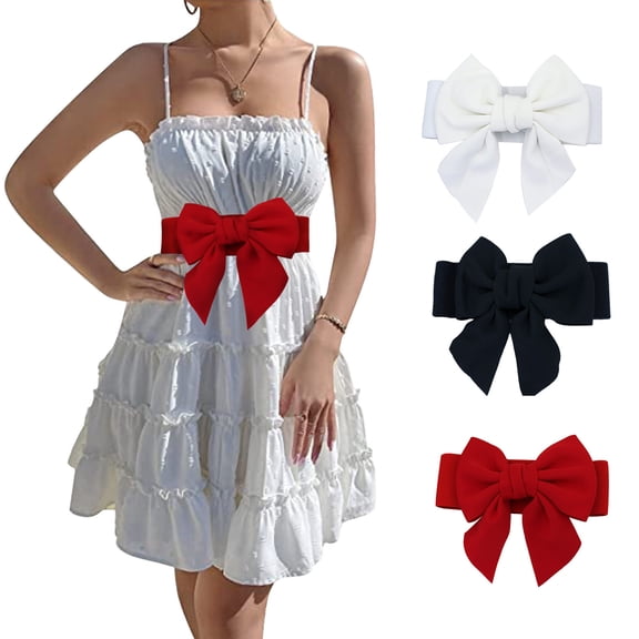 Helii Womens Belt Women Vintage Wide Elastic Waist Belt Stretchy Dress Waist Seal with Flower Buckle Belts for Women