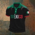 thumbnail image 2 of CONZONE Mens Polo Shirts Short Sleeve Buttons Shirts for Men Crew Neck Mexican Graphic Casual Summer Tee Tops, 2 of 4