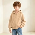 thumbnail image 5 of Fesfesfes Kids Unisex Lightweight Zip-Up Hoodie Full Zip Long Sleeve Casual Sweatshirt with Pockets Smooth Fabric Jacket for Boys Girls School Daily Wear Ages 5-16 Years, 5 of 9