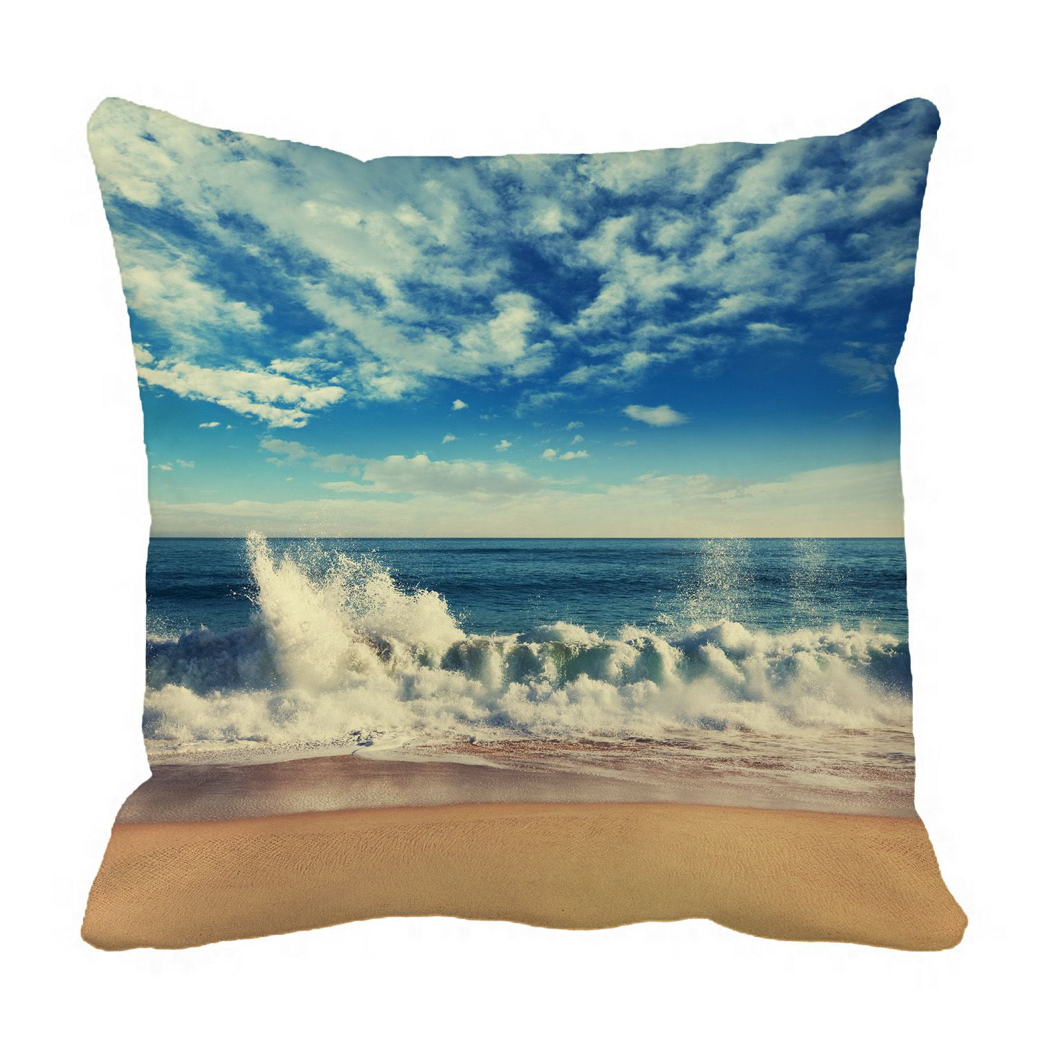 PHFZK Ocean Wave Pillow Case, Serenity Beach Pillowcase Throw Pillow