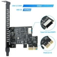 thumbnail image 4 of PCI-E 1X to USB 3.2 GEN1 5Gbps Type-E A-Key Expansion Card,Front Panel Type-C Interface for Desktop PC(ASM1042A), 4 of 7