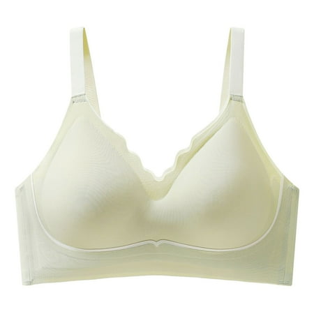Gvdentm Womens Seamless Bra No Underwire Push Up Bras Comfort Soft Wireless Bralette Sport Everyday Bra(Green S)