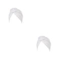 thumbnail image 1 of Sonducket Turbante Nudo Estilo étnico Interior Hijab Espiral Beanie Color sólido Moda Loss Bonnet Decoración Ropa diaria Boda Blanco Blanco 2Conjunto, 1 of 6