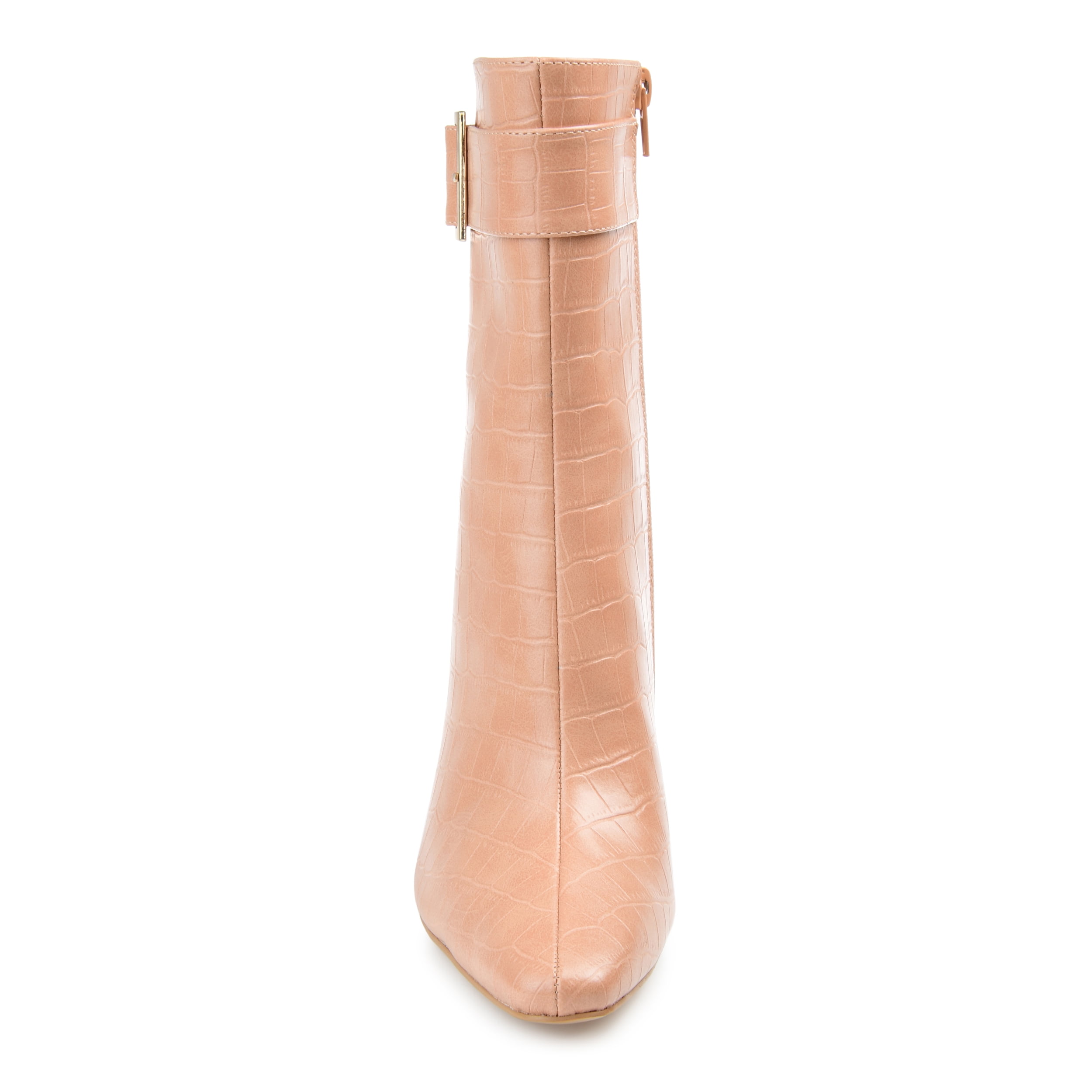 Journee Womens Elanie Inside Zip Block Heel Booties