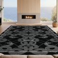 thumbnail image 2 of Design&I 6'x9' Washable Area Rug Oversized Skid-Resistant With Repeating Animal Scale Motif And Framed Border Snake Serpent Refined for Living Room, Family Indoor, 2 of 7