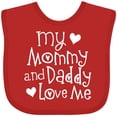 thumbnail image 3 of Inktastic Mommy and Daddy Love Me Valentine Boys or Girls Baby Bib, 3 of 4