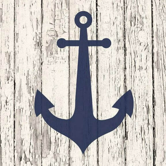 "Blue Anchor" Painting Print on Wrapped Canvas