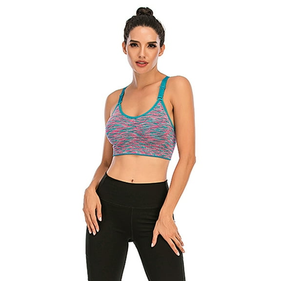 Sports Bras for Women, Seamless Yoga Sports Tank Bra with Detachable Built in Pad