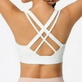 thumbnail image 5 of HNMKIU Sports Bras for Women Large Bust Sensation Built in Cup Breathable Back Support Bra for Running and Fitness Wireless Bras for Women White,M, 5 of 5