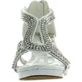 thumbnail image 3 of Forever Glamour-36K Little Girls Rhinestone Heel Platform Pageant Dress Sandals, 3 of 4