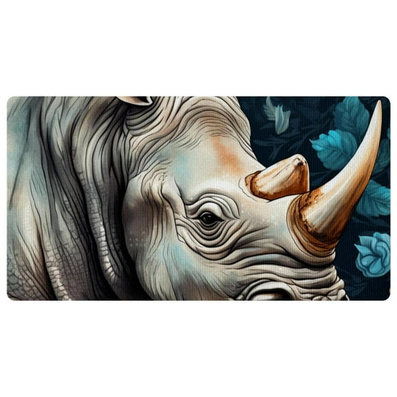 Rhinoceros Kitchen Rugs Non Skid Kitchen Mats for Floor Cushioned Anti Fatigue Kitchen Floor Mats Comfort Mats for Standing Sink Laundry