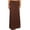 Brown, variant on Women's Casual Foldable Waist Comfy Loose Fit Solid Maxi Skirt