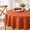Bison-70" (Round), variant on Cameron Tablecloth (flax 52" X 70" Rectangular)