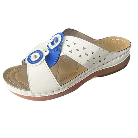 

Summer Saving Clearance!Kukoosong Sandals Women With Arch Support Summer Fashion Wedge Sandals For Women