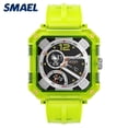 thumbnail image 2 of SMAEL Square Analog-Digital Sports Watch Waterproof Multicolor Chronog LED Alarm Wrist Watch, 2 of 9