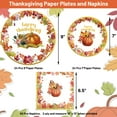 thumbnail image 2 of ceiba tree Thanksgiving Disposable SSF20 Paper Plates and Napkins Sets for 24 Guests Fall 9inch Dinner Plates 7inch Dessert Plates Party Supplies Heavy Duty Dinnerware, 2 of 3