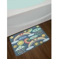 thumbnail image 2 of Rain Bath Mat, Theme Joyful Weather and Sky Concept Such as Rainbows Clouds and Stars, Plush Bathroom Decor Mat with Non Slip Backing, 29.5" X 17.5", Multicolor, by Ambesonne, 2 of 2