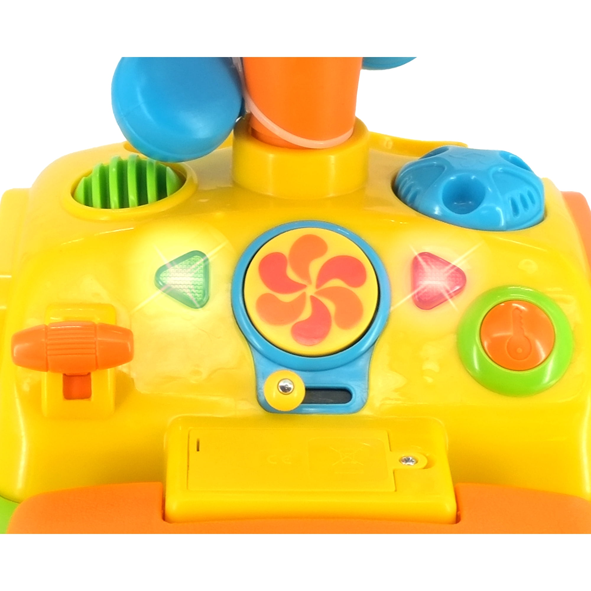 Kiddieland: My First Funtime Ride-On - Safari Animals - Lights & Sounds Foot-To-Floor Vehicle, Interactive Dashboard, Seat Storage, Toddlers 12-36mo