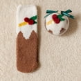 thumbnail image 3 of Fuzzy Socks Christmas Holiday Character Ornament Gift Pack Soft Cuff Indoor Lounge Design for Home Lounging And Sleep Socks for Men And Women, 3 of 3