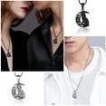 thumbnail image 3 of Jewmon Norse Viking Wolf Necklace Mens Pentagram Celtic Knot Crescent Moon Pendant Charm Nordic Vikings Jewelry Protective Gifts, 3 of 7
