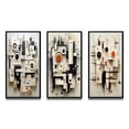 thumbnail image 2 of Designart "Abstract Urban Vision Black and White III" Modern Geometric Framed Wall Art Set Of 3 - Black Abstract Frame Canvas Set For Living Room Decor, 2 of 6