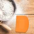 thumbnail image 3 of Dough Scraper Set, Flexible Bench Scraper Tool for Dough, Cake, Fondant, Icing and Baking Preparation(Orange,11.8x9.3cm), 3 of 3