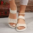 thumbnail image 3 of Pandaie Walking Sandals Women Arch Support Hiking Sport Shoes Mesh Breathable Athletic Memory Foam Summer Slip on Sneakers White Size 6.5, 3 of 9