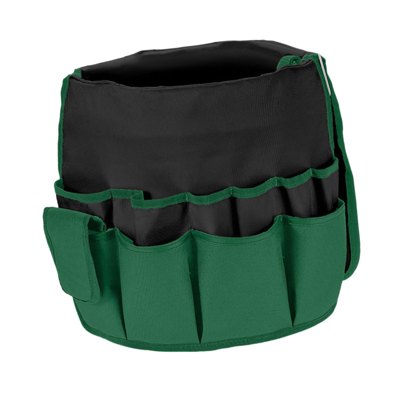 Tool Carrier Storage Bag Gardening Bucket Organizer Multi Pocket Oxford Cloth Design for Home Gardeners