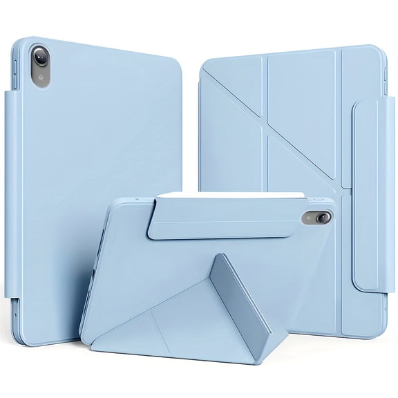 Y-fold Stand Shockproof Cover iPad Case for iPad 2020 (10.2")/Blue