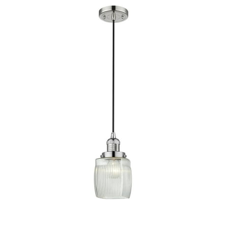 

Innovations Lighting 201C Colton Colton 1 Light 6 Wide Mini Pendant - Nickel