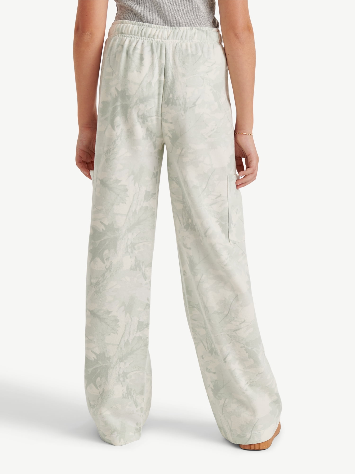 Justice Girls Fleece Cargo Wide Leg Pants, Sizes XS - XLP