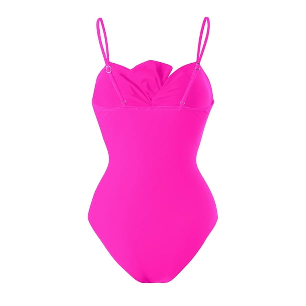 WILLBEST Trajes de Baño Mujer 2 Piezas Traje de Baño Sólido Para Mujer Con Estilo Retro Francés Y