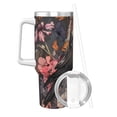 thumbnail image 2 of Picia Moonlit Crow Blossoms Pattern 40oz Ice Bully Insulated Tumbler with Handle, Double-Wall Stainless Steel Cup, Leak-Proof Lid and Straw, 2 of 8
