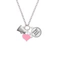 thumbnail image 2 of Delight Jewelry Silvertone Small Megaphone - Light Pink Heart Nurse Strong Zoe Necklace, 2 of 4