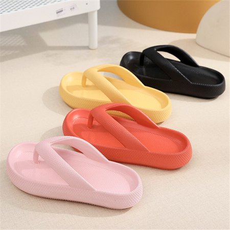 

Soft Sole Platform Flip Flops Women Clip Toe Eva Non-Slip Cloud Slippers Woman 2022 Summer Thick Bottom Bathroom Slides