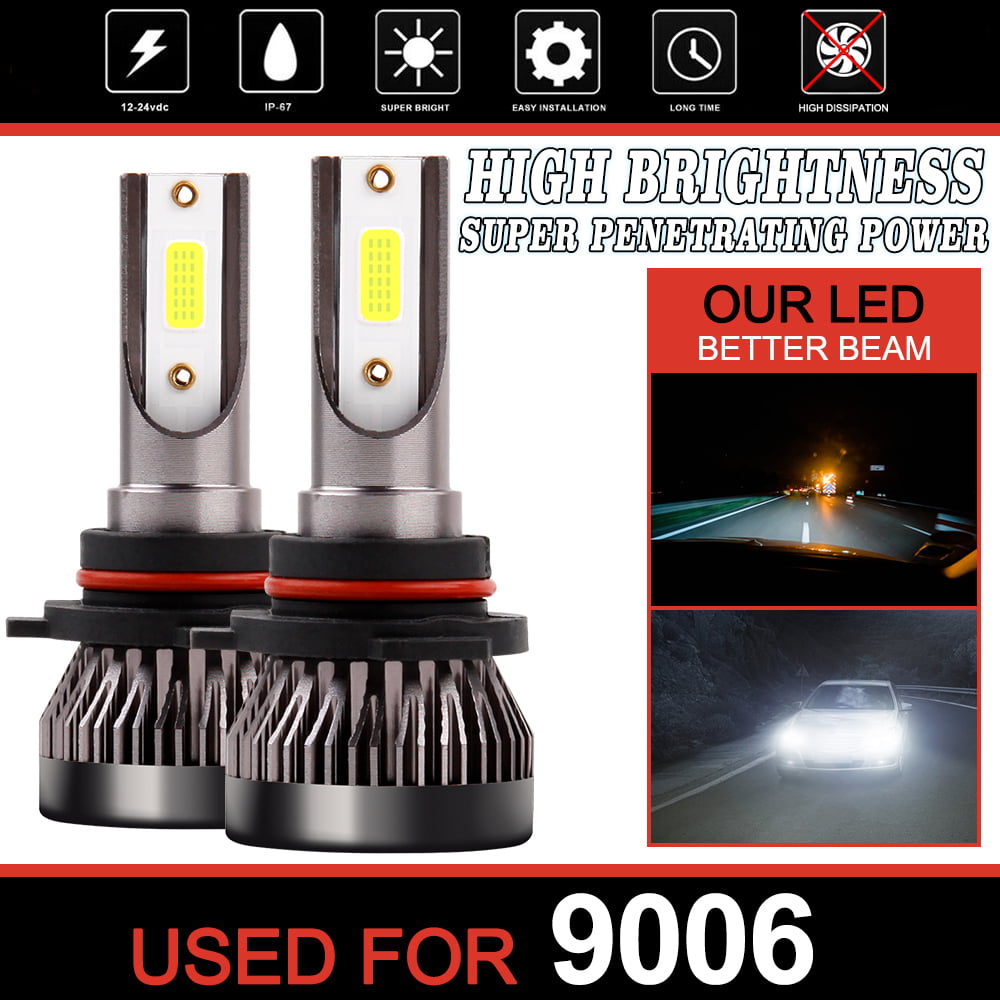 2pc H11 H9 H8 8000K LED Headlight Bulbs High Low Beam Lamp 20000LM Blue Light UK