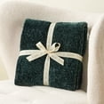 thumbnail image 3 of Battilo Dark Green Throw Blanket,Chenille Knit Throws for Couch Bed,Housewarming Gifts,51"x 67", 3 of 8