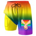 thumbnail image 3 of WILLBEST Bottom Men Swim Trunks with Compresssion Liner Inseam Board Shorts Bathing Suit with Pockets, 3 of 5