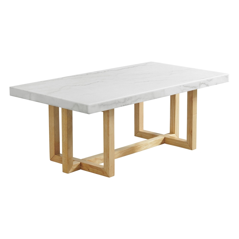 Picket House Furnishings Meyers Marble Rectangular Coffee Table in