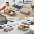 thumbnail image 4 of Portable Rechargeable Electric Lunch Box, Cordless Stainless Steel Food Warmer with Smart Timer, Temperature Display & Leak‑Proof Lid for Work and Travel, 4 of 7