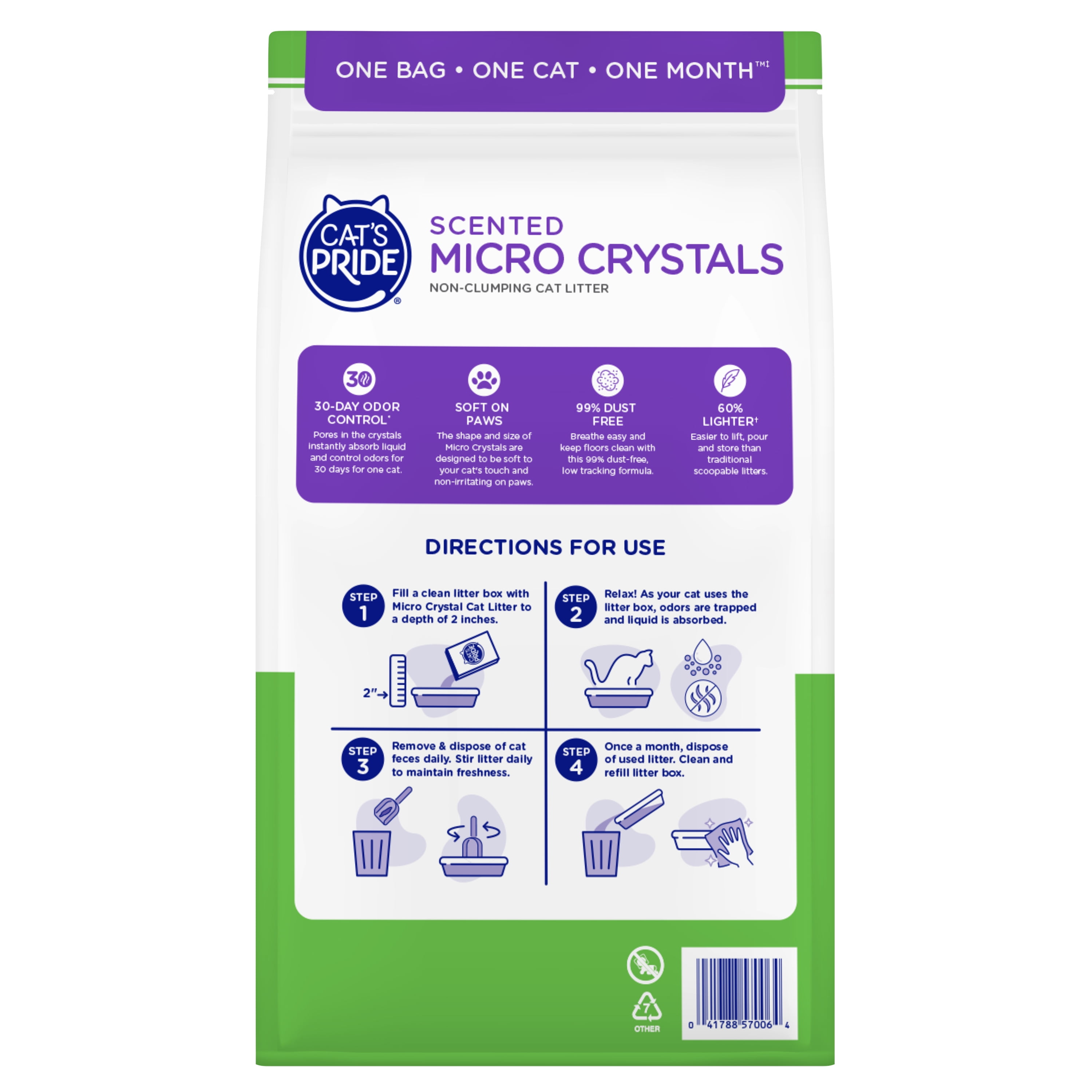 (3 pack) Cat's Pride Scented Micro Crystal Cat Litter 6.5lb Bag