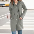 thumbnail image 4 of Godom Women's Rain Coat - Lightweight Plus Size Buttons Waterproof Rain Jacket for Women, 4 of 7