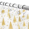 thumbnail image 4 of Small Stall Shower Curtain 36x72 Inch Narrow Half Size Yellow Christmas Tree Bath Curtains Bathroom Decor, Xmas Trees Snwoflake Winter Waterproof Fabric Shower Curtain Set with Hooks 36 Inch, 4 of 8
