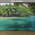 thumbnail image 6 of Ambesonne Jungle Place Mats Set of 4, Mahe Island Lake Palms, Standard Size, Aqua Green White, 6 of 6