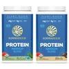 Sunwarrior - Warrior Blend - Organic Vegan Protein Powder with BCAAs and Pea Protein (Natural, 30 Servings + Mocha, 30 Servings)